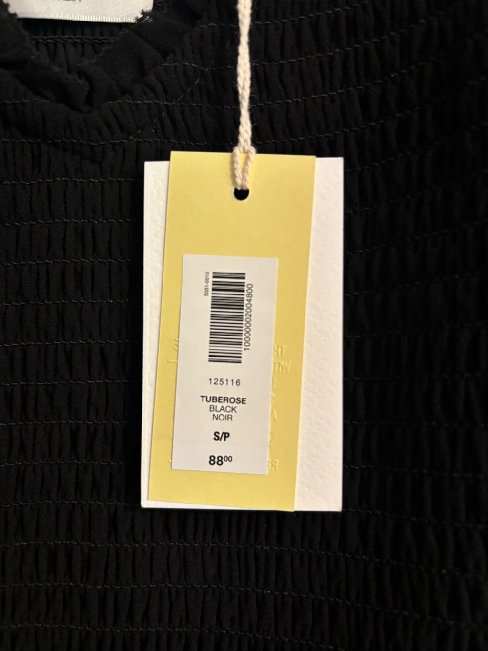 NWT Aritzia Wilfred Tuberose Tank — Black, Size S - Picture 4 of 4